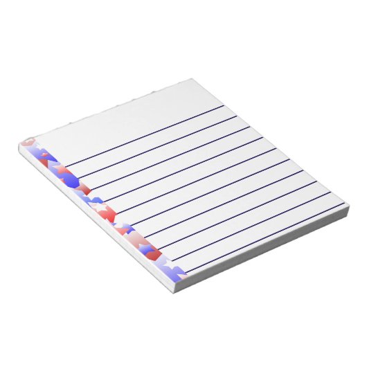 Patriottische sterren notitieblok (Schuin)