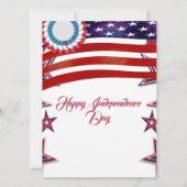 Patriottische sterren op 4 juli Amerikaanse vlag B Kaart (Achterkant)
