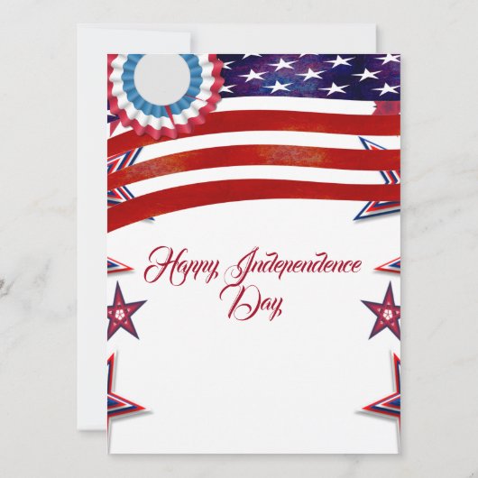 Patriottische sterren op 4 juli Amerikaanse vlag B Kaart (Achterkant)