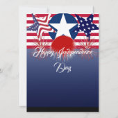 Patriottische sterren op 4 juli Firecrackers BBQ P Kaart (Achterkant)