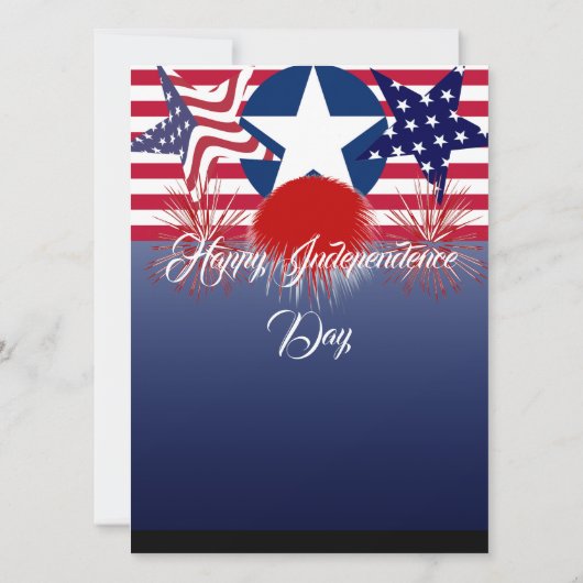 Patriottische sterren op 4 juli Firecrackers BBQ P Kaart (Achterkant)