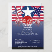 Patriottische sterren op 4 juli Firecrackers BBQ P Kaart (Voorkant)