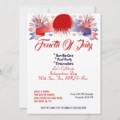 Patriottische sterren op 4 juli Firecrackers BBQ P Kaart (Voorkant)