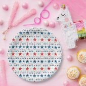 Patriottische sterren op 4 juli papieren bordje (Feest)