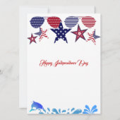 Patriottische sterren op 4 juli - Zonnebrillen Poo Kaart (Achterkant)
