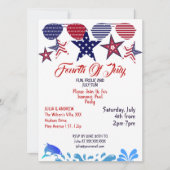 Patriottische sterren op 4 juli - Zonnebrillen Poo Kaart (Voorkant)