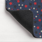 patriottische sterren op blauw met naam muismat (Hoek)