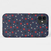 Patriottische sterren op denim Case-Mate iPhone case (Achterkant (horizontaal))