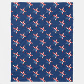 Patriottische Sterren Patroon Fleece Deken (Voorkant)