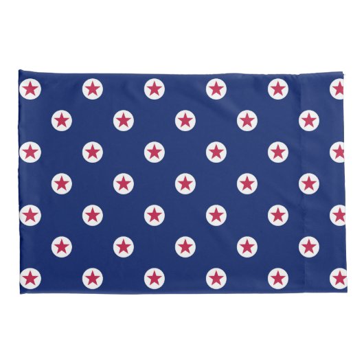 Patriottische sterren Red White Blue USA Kussenslo Kussensloop (Achterkant-Rechts)