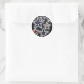 Patriottische sterren ronde sticker (Tas)
