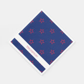 Patriottische Sterren Rood Wit Blauw NAAM Juli 4 v Servet (Hoek)