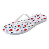 Patriottische sterren Rood Wit Blauw Teenslippers (Schuin)