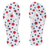 Patriottische sterren Rood Wit Blauw Teenslippers (Voetbed)