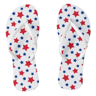 Patriottische sterren Rood Wit Blauw Teenslippers