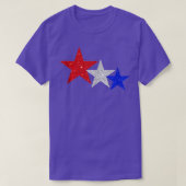 Patriottische sterren Sparkle Red White Blue Ameri T-shirt (Design voorkant)