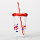 Patriottische sterren & streamers Acryltrommel Acryl Drinkbeker (Links)