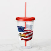 Patriottische Sterren & Strepen Acryl Tumbler Acryl Drinkbeker (Voorkant)