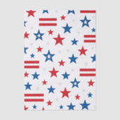 Patriottische Sterren & Strepen Decoupage Weefselp Tissuepapier (Voorkant)