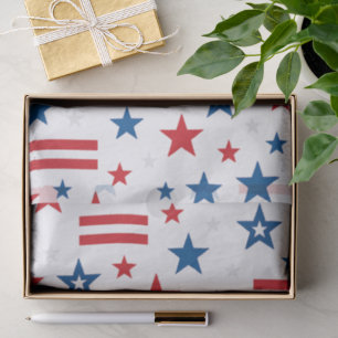 Patriottische Sterren & Strepen Decoupage Weefselp Tissuepapier