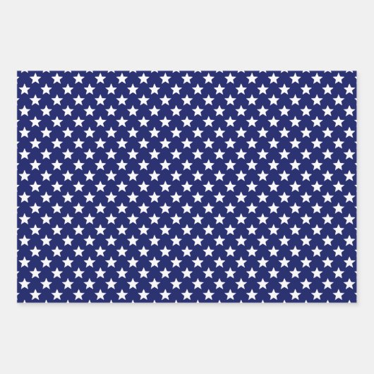 Patriottische Sterren Strepen DIY Patroon & Bigrd  Inpakpapier Vel (Voorkant)