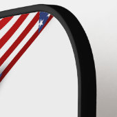 Patriottische sterren & strepen gepersonaliseerd pickleball paddle (Links Detail)