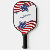 Patriottische sterren & strepen gepersonaliseerd pickleball paddle (Achterkant)
