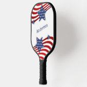 Patriottische sterren & strepen gepersonaliseerd pickleball paddle (Links)