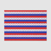 Patriottische sterren strepen patroon feest tissue tissuepapier (Voorkant)