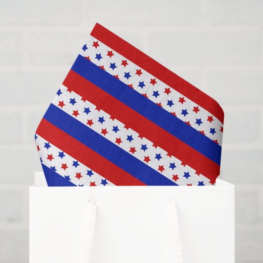 Patriottische sterren strepen patroon feest tissue tissuepapier (Cadeauzakje)