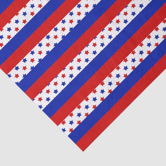 Patriottische sterren strepen patroonpartijweefsel tissuepapier (Detail)