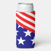 Patriottische Sterren Strepen Rood Wit Blauw Koelb Seltzer Blikjeskoeler (Seltzer Voorkant)