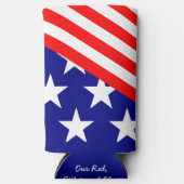 Patriottische Sterren Strepen Rood Wit Blauw Koelb Seltzer Blikjeskoeler (Voorkant)