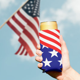 Patriottische Sterren Strepen Rood Wit Blauw Koelb Seltzer Blikjeskoeler