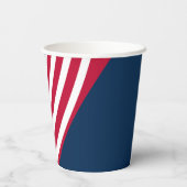 Patriottische Sterren Strepen Rood Wit Blauw Papie Papieren Bekers (Achterkant)