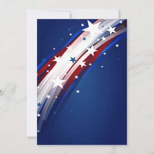 Patriottische sterren & strepen Vierde juli Kaart (Achterkant)