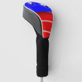 Patriottische sterren strepen vlag ontwerp golfheadcover (Schuin)