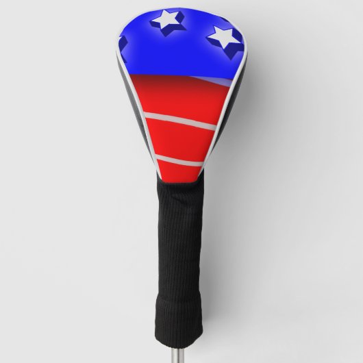 Patriottische sterren strepen vlag ontwerp golfheadcover (Voorkant)
