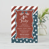 Patriottische sterren & Stripe 4e juli Kaart (Staand voorkant)