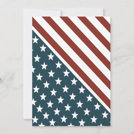 Patriottische sterren & Stripe 4e juli Kaart (Achterkant)