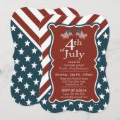 Patriottische sterren & Stripe 4e juli Kaart (Voorkant / Achterkant)