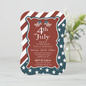 Patriottische sterren & Stripe 4e juli Kaart (Staand voorkant)