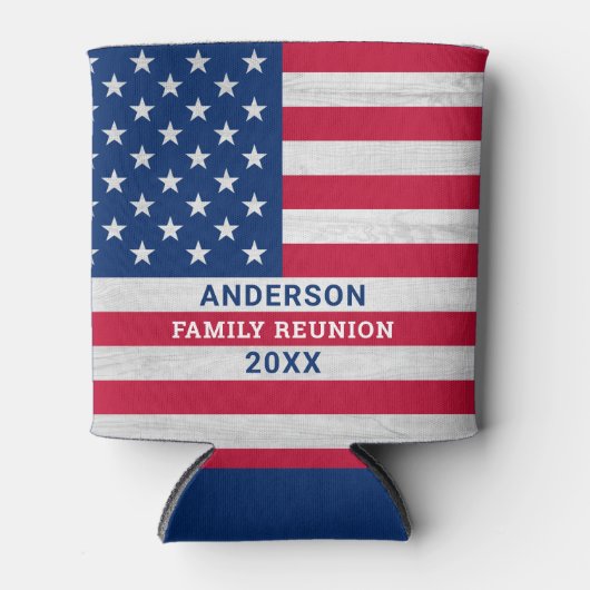 Patriottische sterren & Stripes - Aangepaste Ameri Blikjeskoeler (Voorkant)