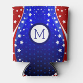 Patriottische sterren & Stripes Abstracte Amerikaa Blikjeskoeler (Voorkant)