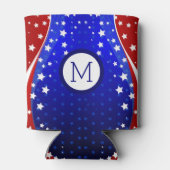 Patriottische sterren & Stripes Abstracte Amerikaa Blikjeskoeler (Achterkant)