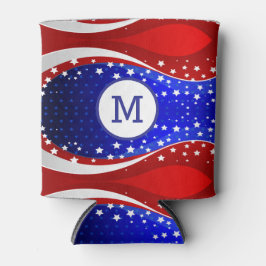 Patriottische sterren & Stripes Abstracte Amerikaa Blikjeskoeler