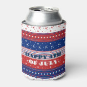 Patriottische sterren & Stripes Abstracte Amerikaa Blikjeskoeler (Blikje Voorkant)
