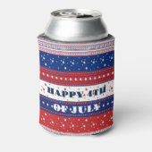 Patriottische sterren & Stripes Abstracte Amerikaa Blikjeskoeler (Blikje Achterkant)