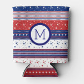 Patriottische sterren & Stripes Abstracte Amerikaa Blikjeskoeler (Voorkant)