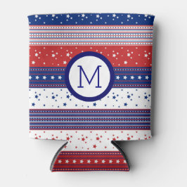 Patriottische sterren & Stripes Abstracte Amerikaa Blikjeskoeler